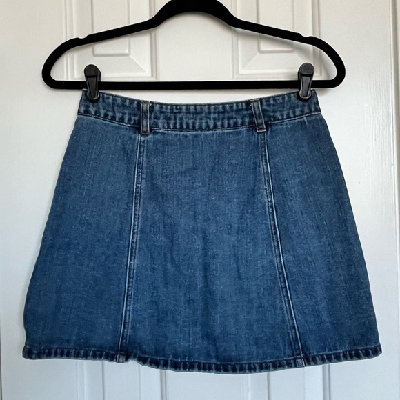 A line denim button front mini skirt - Picture 4 of 5
